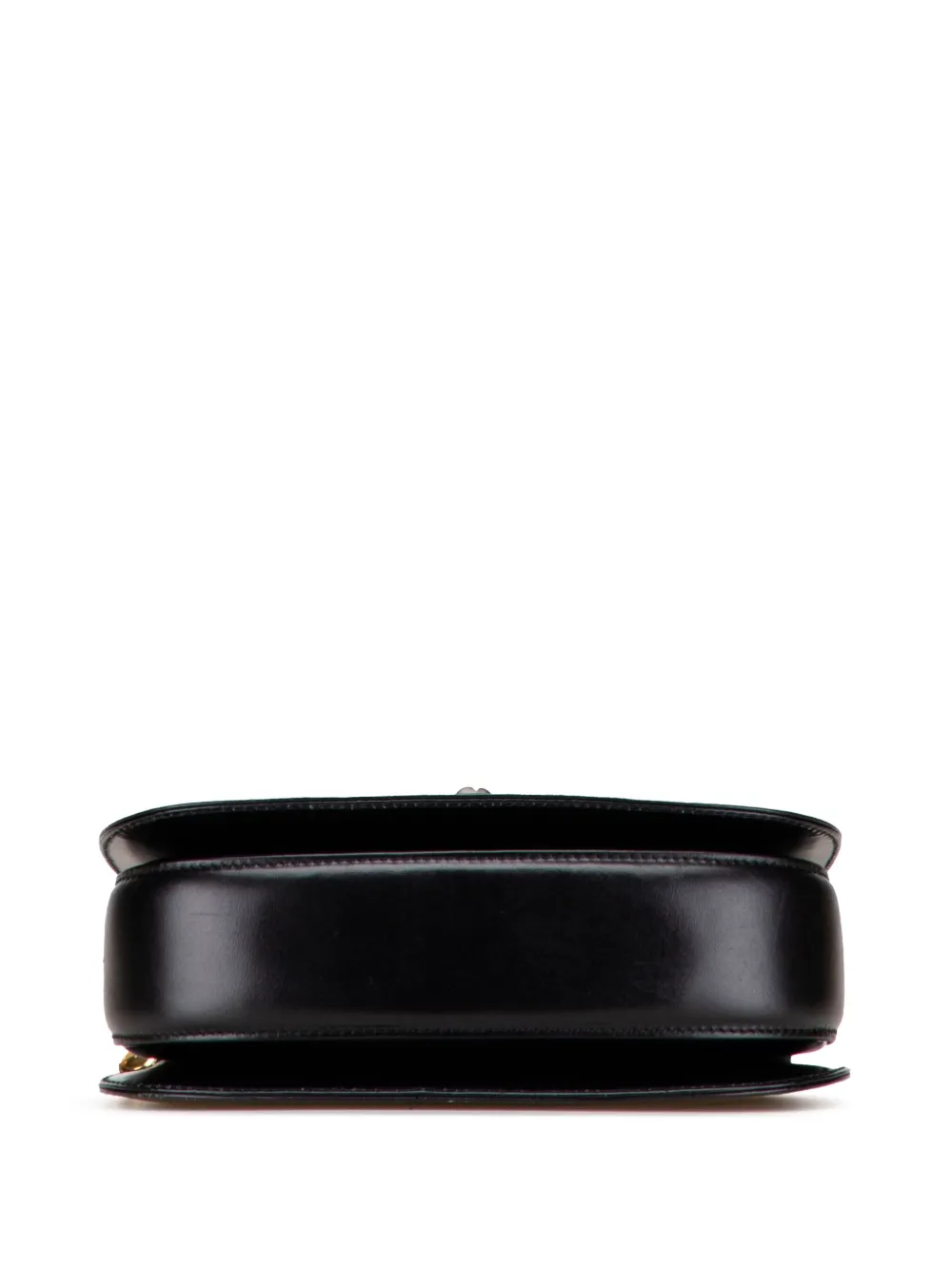 Pre-owned Gucci 20th Century Calfskin Bamboo Night Satchel In Black