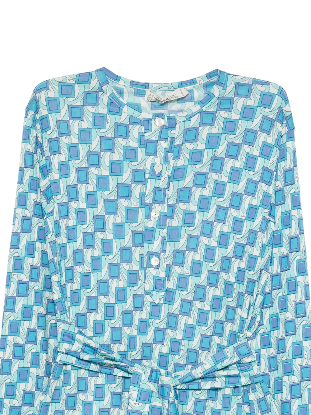 Pre-owned Pucci 1960s Silk Dress In Blue