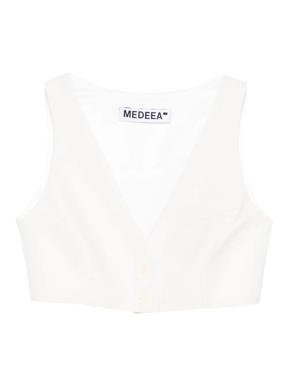 MEDEEA chaleco con cuello en v | blanco | Image 1
