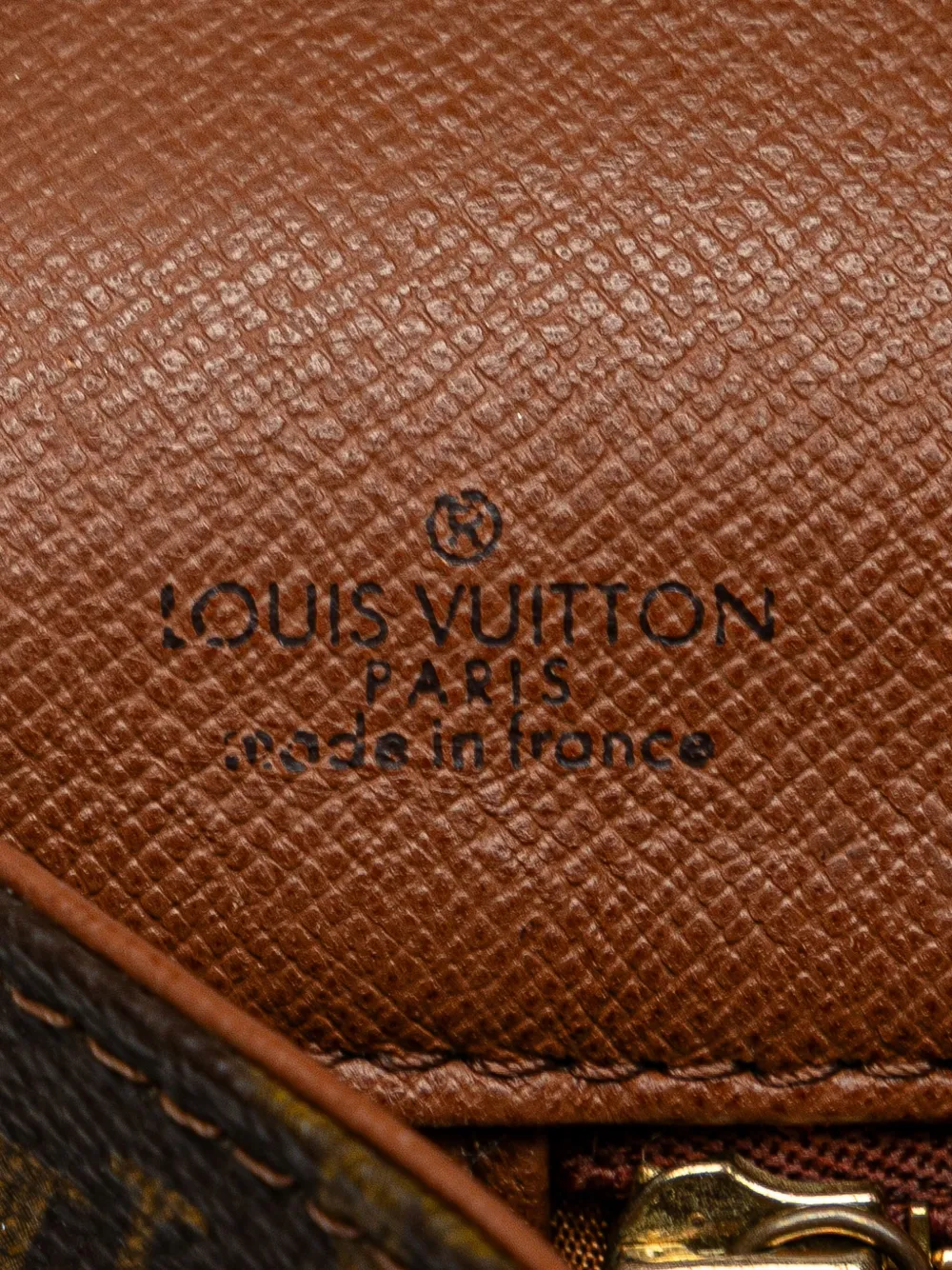 Pre-owned Louis Vuitton 1991 Monogram Pochette Dame Gm Clutch Bag In Brown