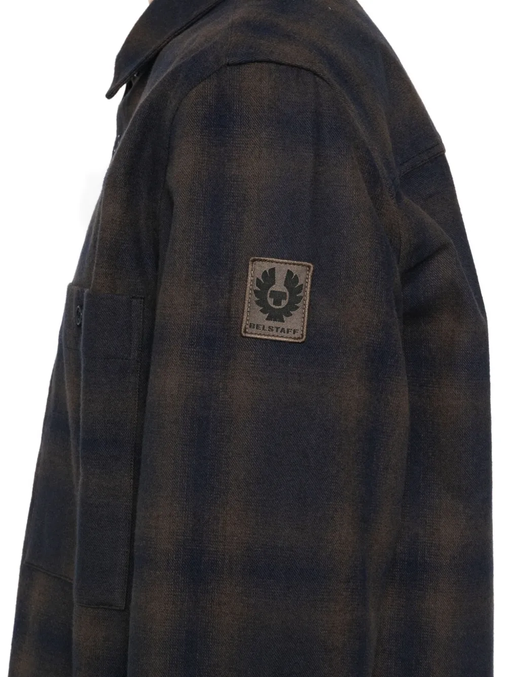 Belstaff Overhemd met logopatch Bruin