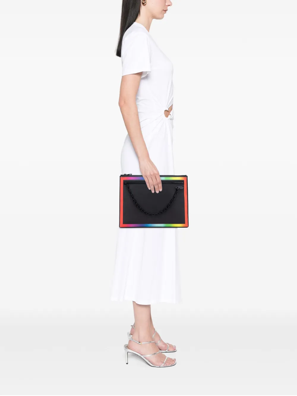Louis Vuitton Pre-Owned 2019 Taiga Rainbow Pochette A4 clutch bag | Pre-Owned | Image 2