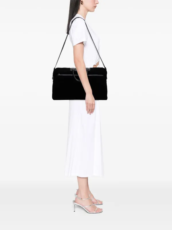 Saint Laurent Pre-Owned 2018 シアリング ボストンバッグ | ブラック