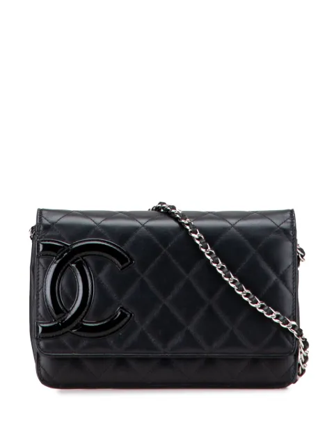 CHANEL Pre-Owned 2012 Lambskin Cambon Ligne Wallet On Chain crossbody bag