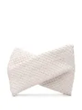 Bottega Veneta Pre-Owned 2021-2025 Lambskin Padded Intreccio Crisscross clutch bag - White