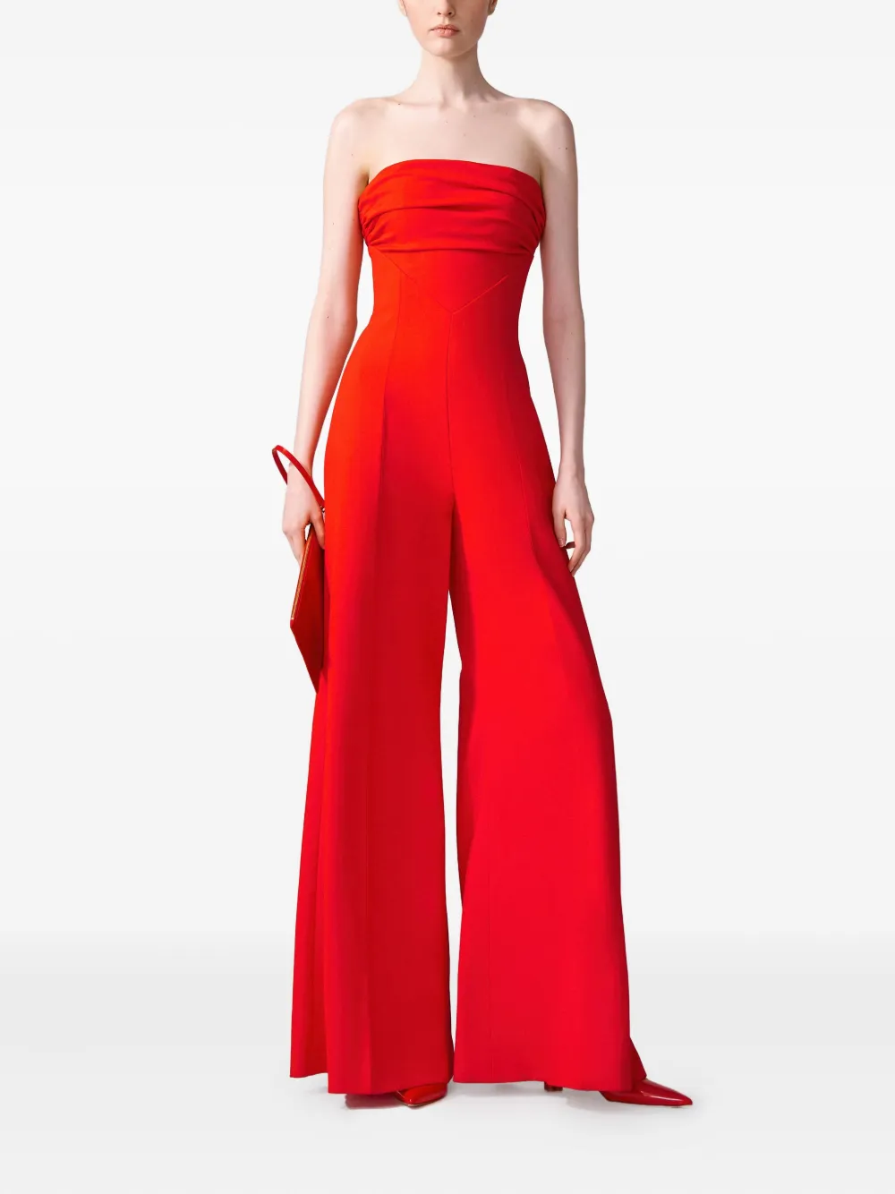 Carolina Herrera wide-leg jumpsuit - Rood