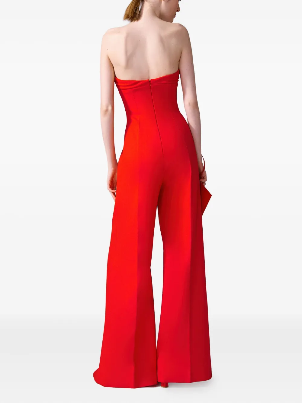 Carolina Herrera Wide-leg Jumpsuit In Red
