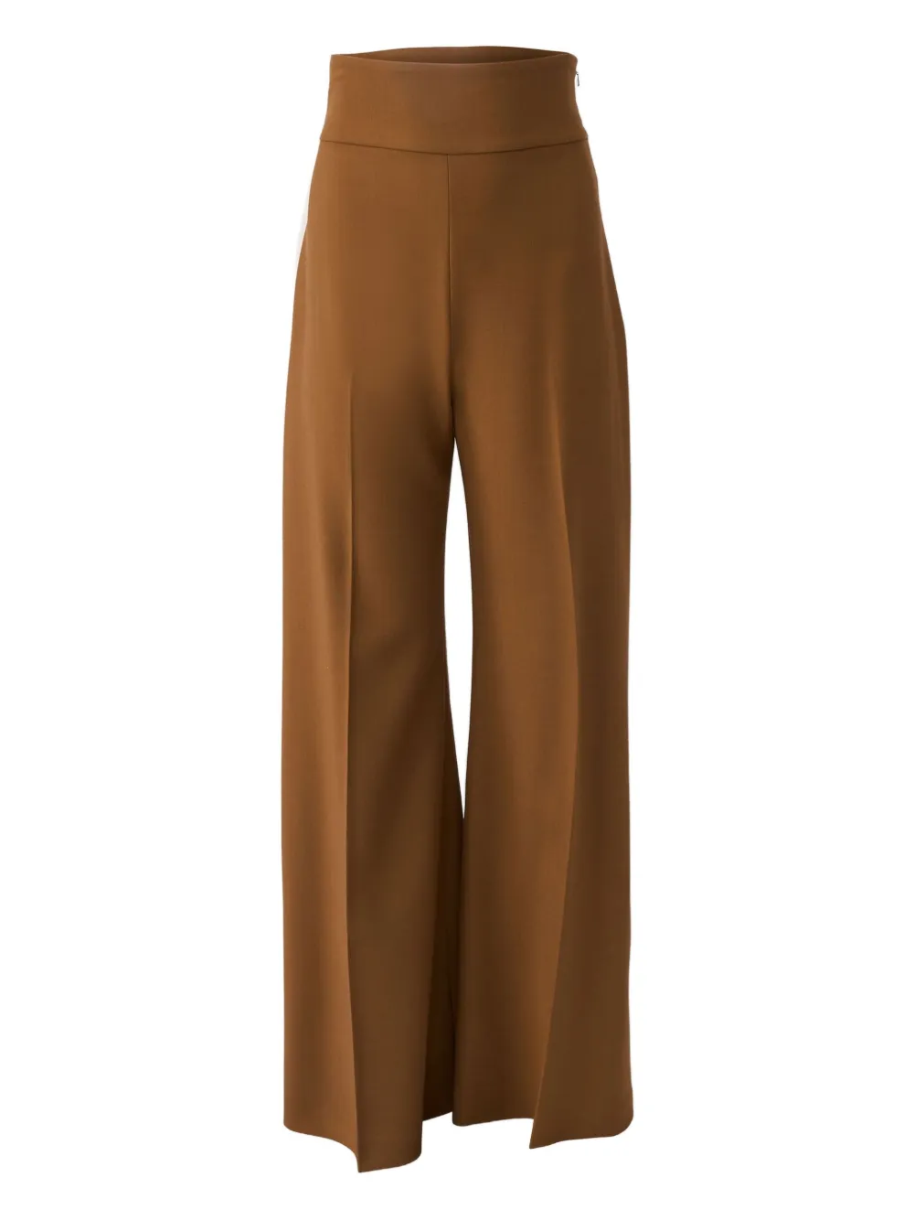 Carolina Herrera Diane High-rise Wool Wide-leg Pants In Brown