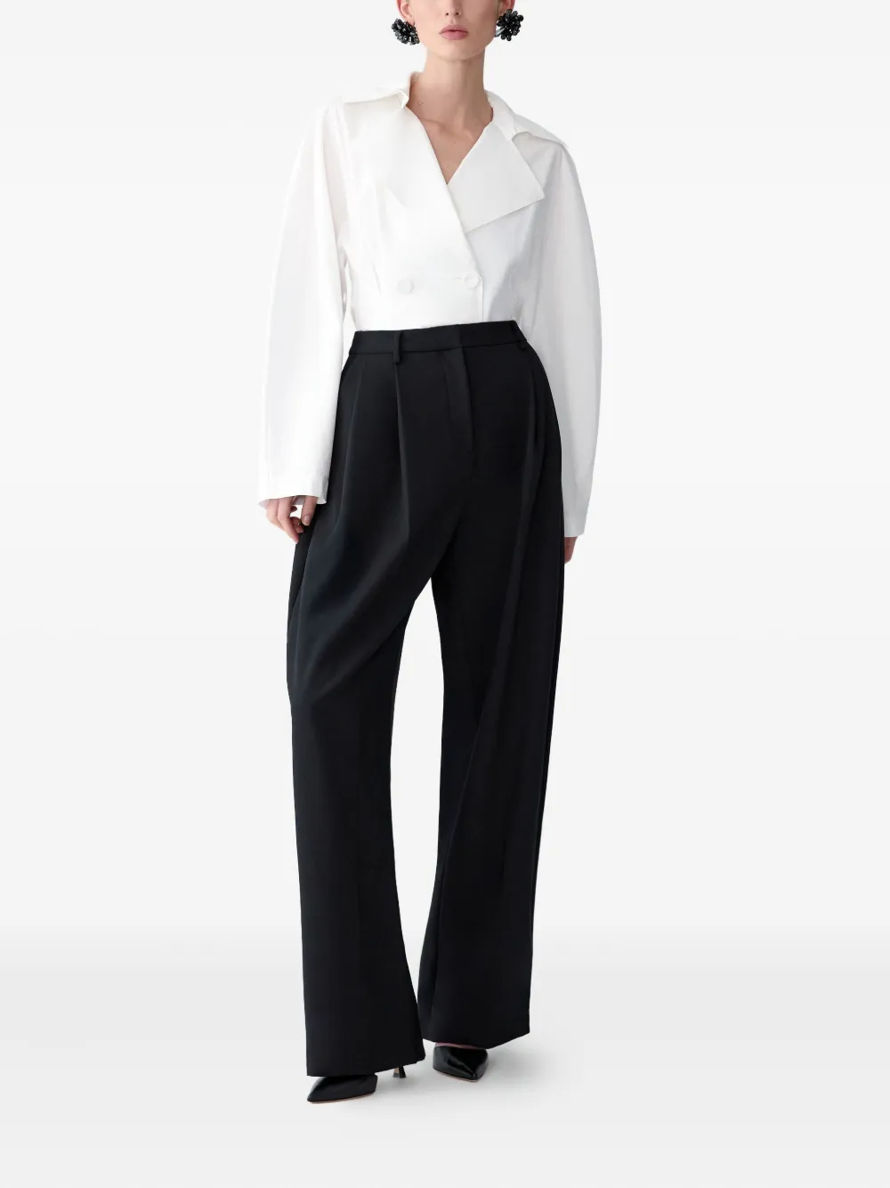 Carolina Herrera Blouse met dubbele rij knopen - Wit