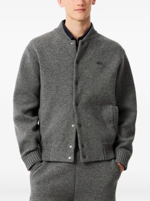 Lacoste buttoned-knitted bomber jacket