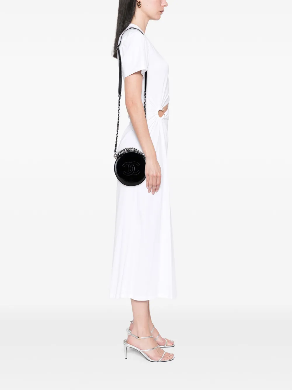 CHANEL Pre-Owned 2018-2019 Patent Round As Earth Bag satchel | Pre-Owned | Image 2
