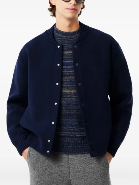 Lacoste buttoned-wool bomber jacket