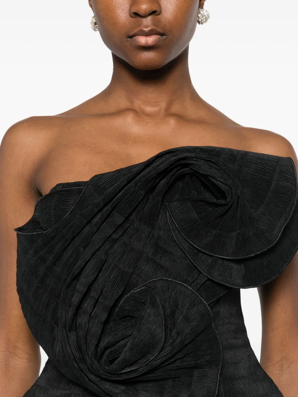 Magda Butrym Strapless jurk Zwart