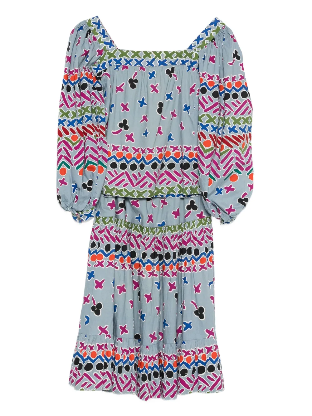 Pre-owned Saint Laurent 1979 Matisse Cotton Suit In Blue
