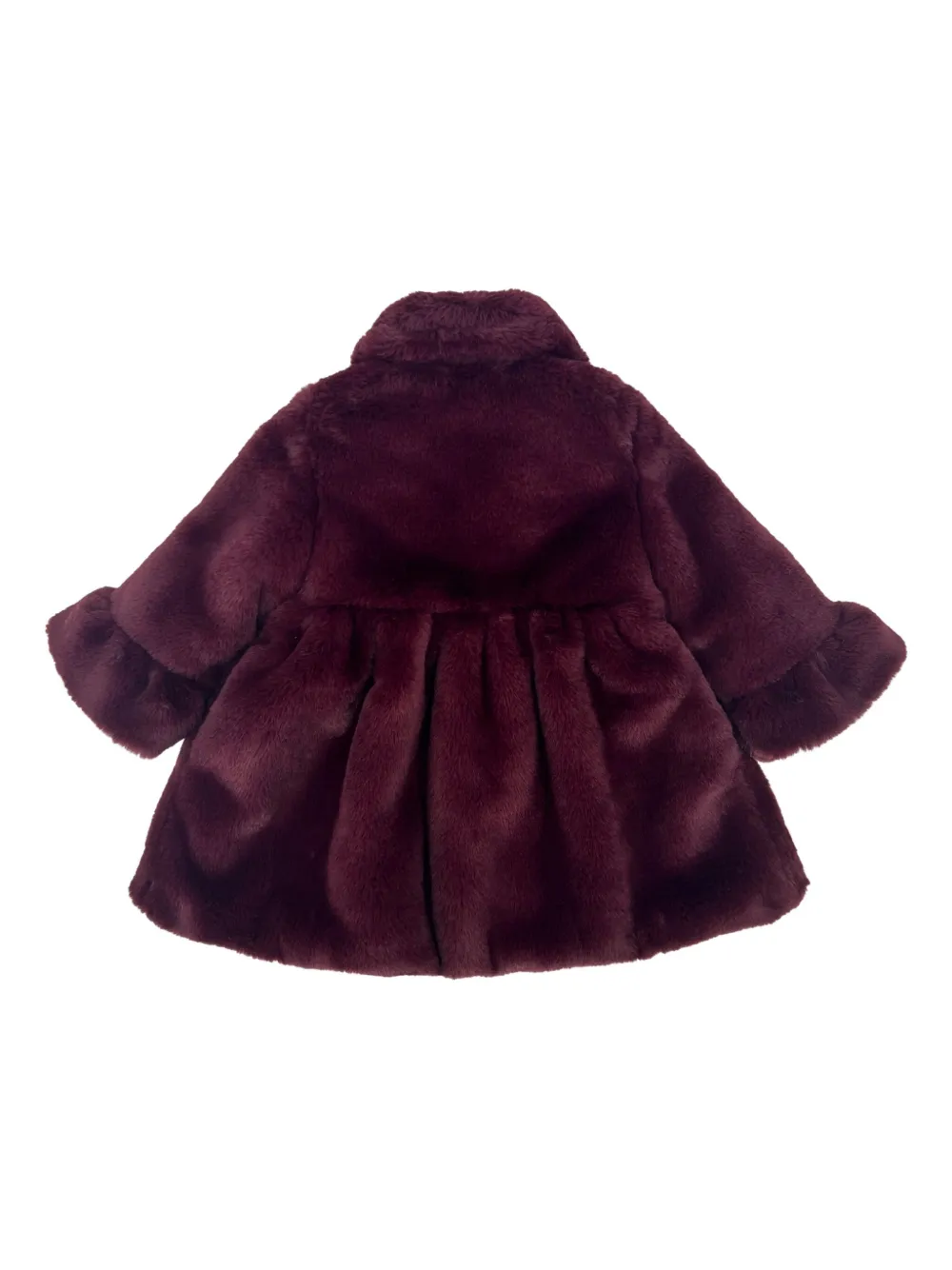 La Stupenderia Faux-fur Bow-detail Coat In Purple