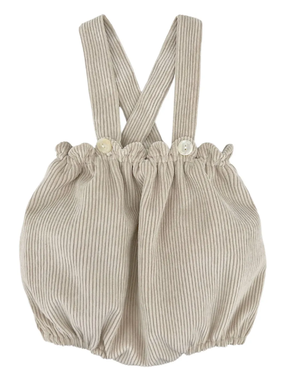 La Stupenderia Romperset met ruchekraag en gingham-ruit Beige