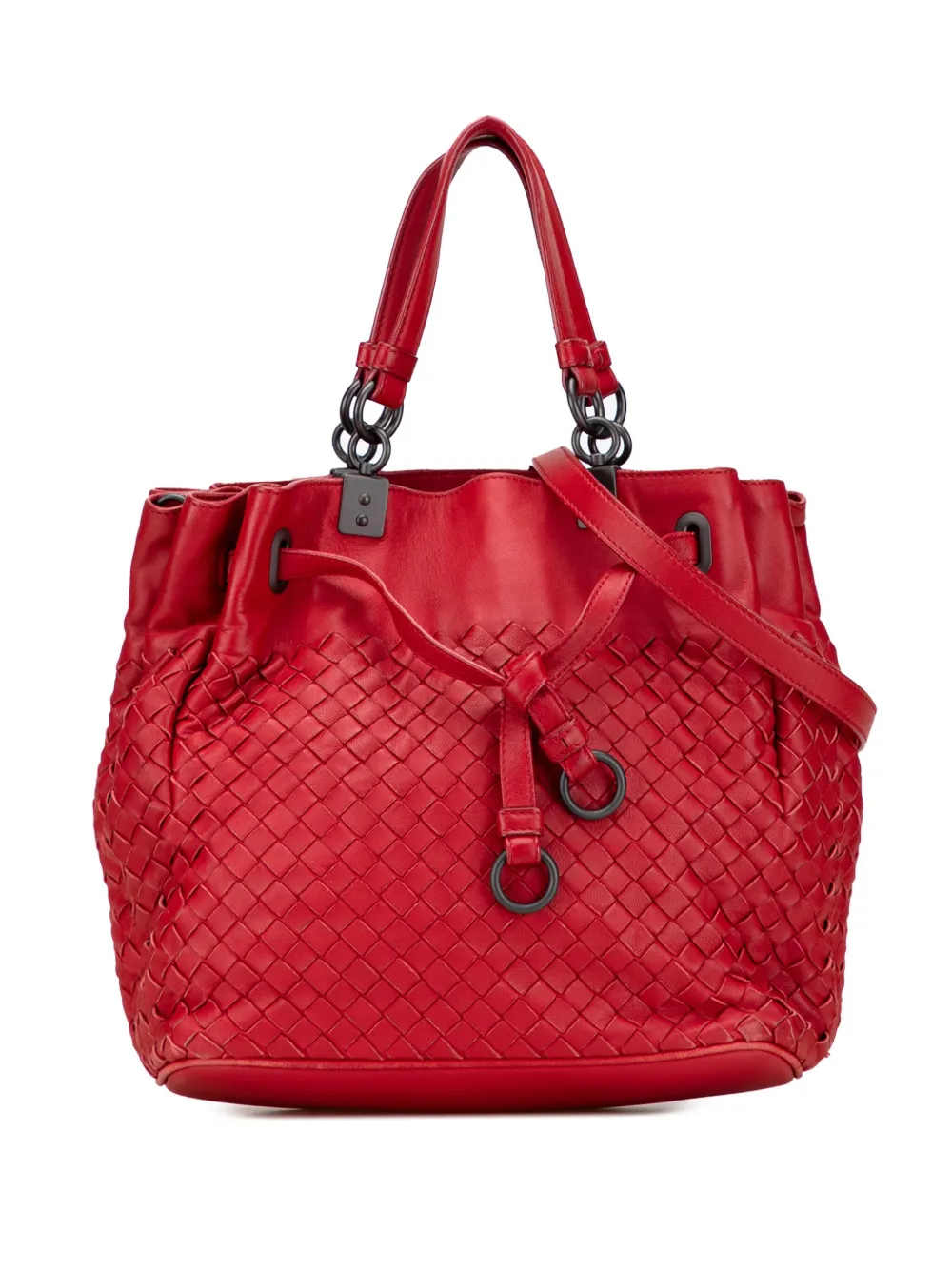 Bottega Veneta Pre-Owned 2012-2025 Nappa Intrecciato bucket bag - Rosso