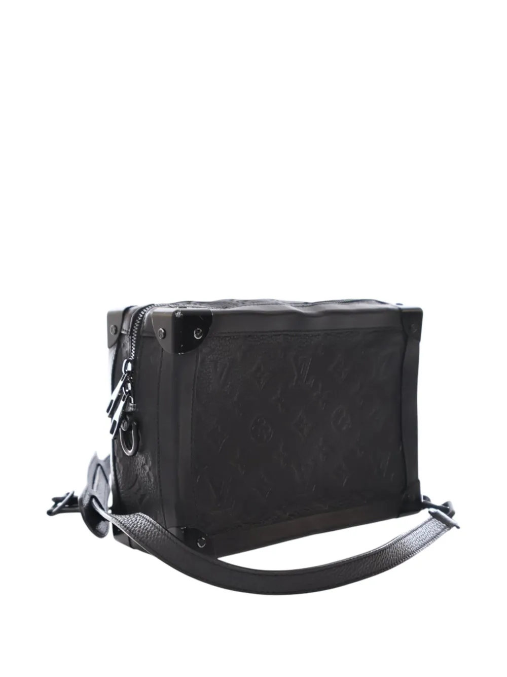 Pre-owned Louis Vuitton 2020 Monogram Taurillon Solar Ray Soft Trunk Crossbody Bag In Black