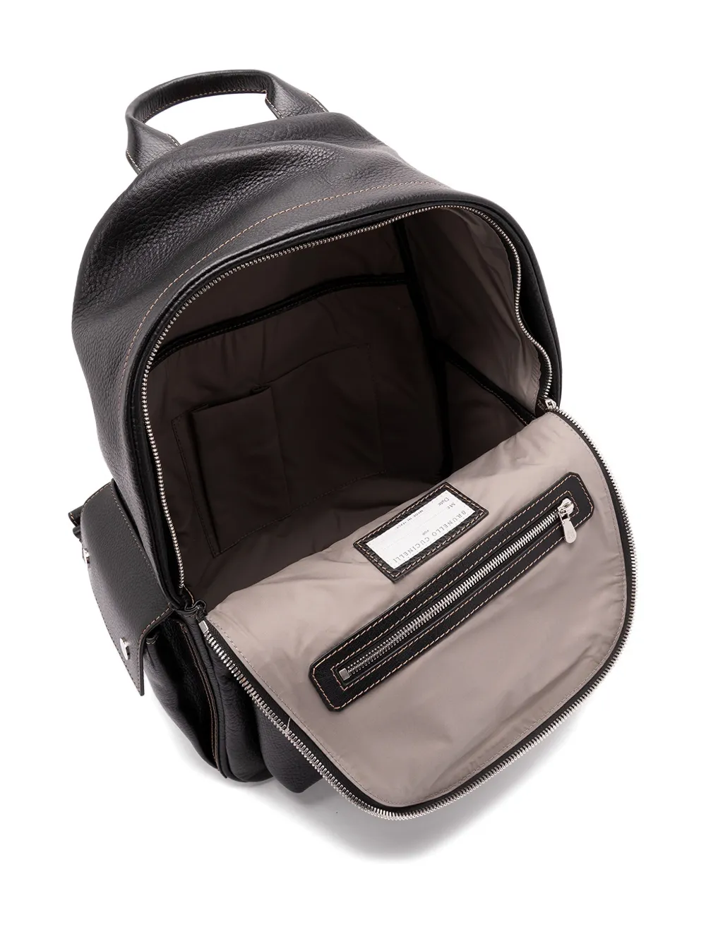 Brunello Cucinelli Leather Backpack In Black