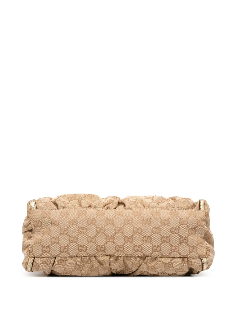 Pre-owned Gucci 2016-2025 Gg Canvas Abbey D Ring Handbag In Brown