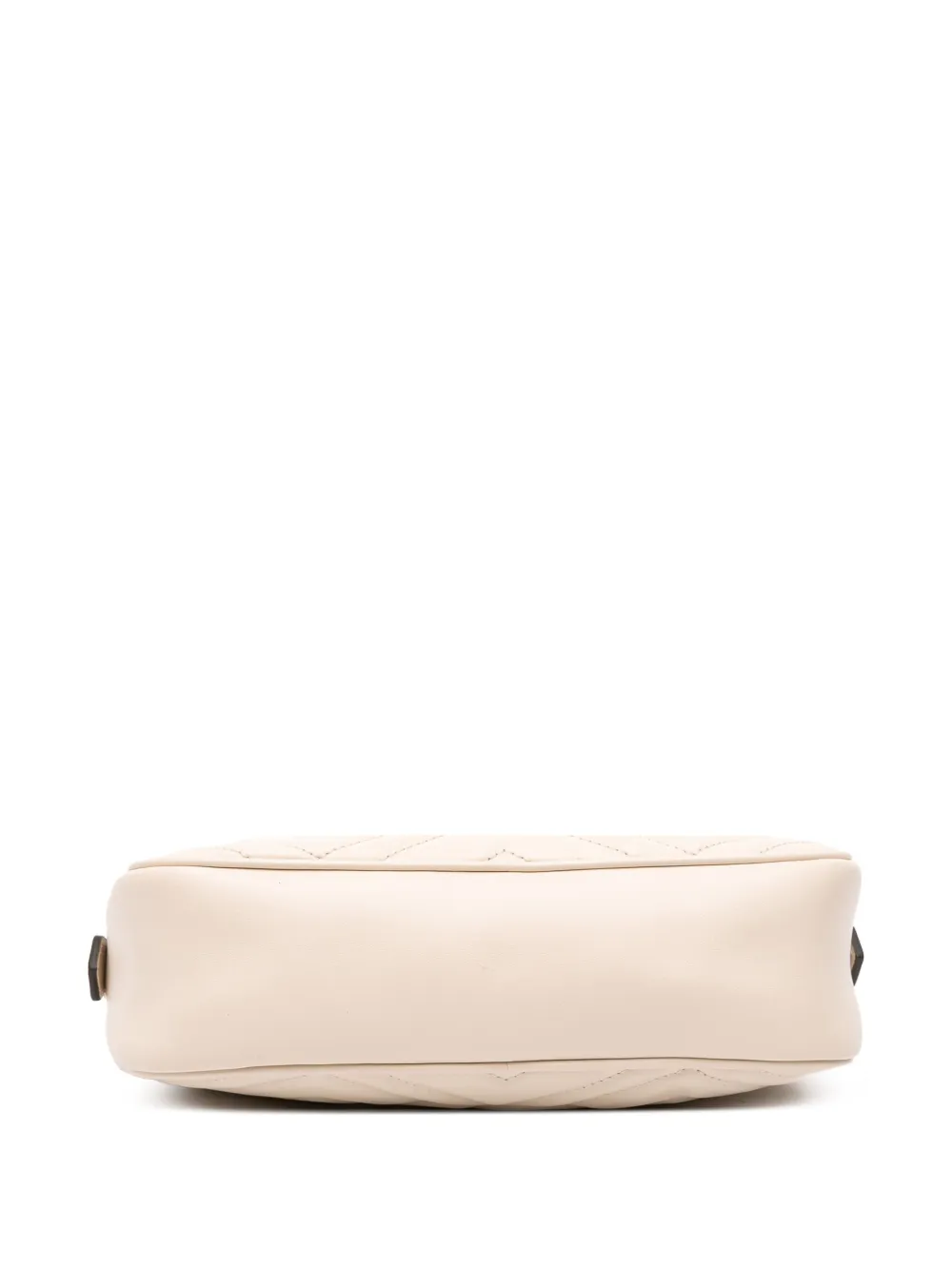 Pre-owned Gucci 2016-2025 Small Gg Marmont Matelasse Leather Crossbody Bag In White