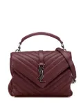 Saint Laurent Pre-Owned 2018 Medium Monogram Chevron Quilted Lambskin College satchel - Red