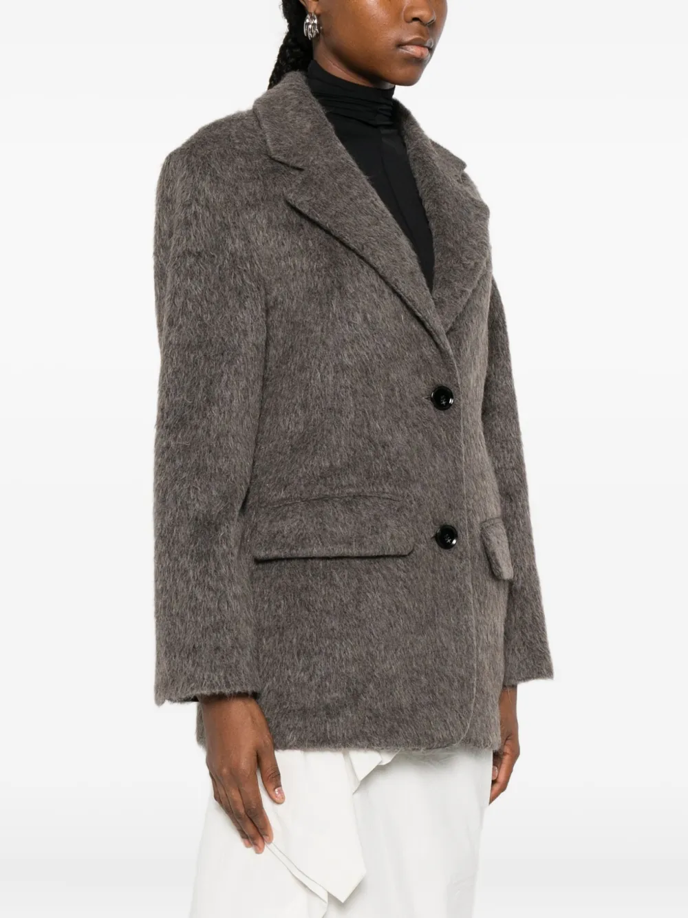 Uli Schneider Flap-pocket Blazer In Brown