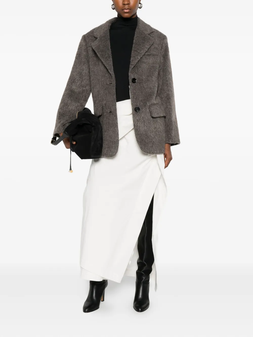 Uli Schneider Flap-pocket Blazer In Brown