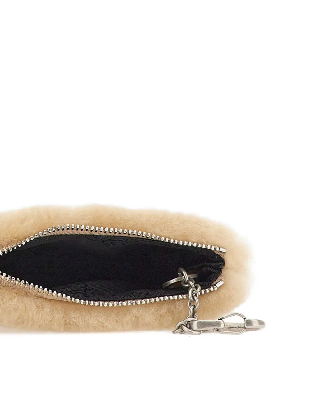 Margesherwood Shearing Hear-zipper Wallet In Neutral