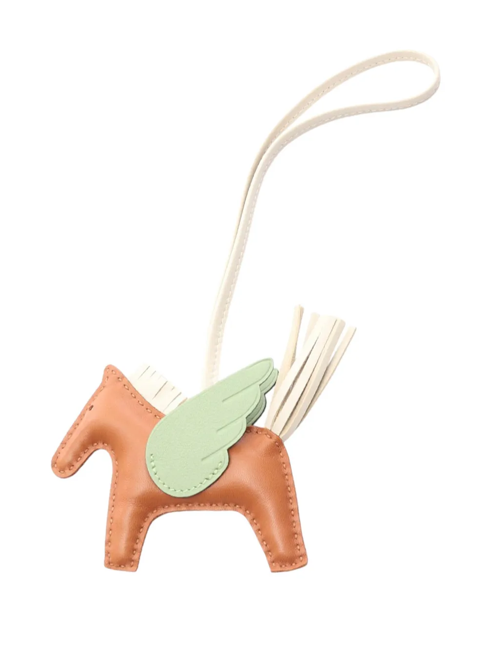 Hermès Pre-Owned 2023 Milo Lambskin and Swift Grigri Rodeo Pegase Bag Charm PM key chain | Image 2