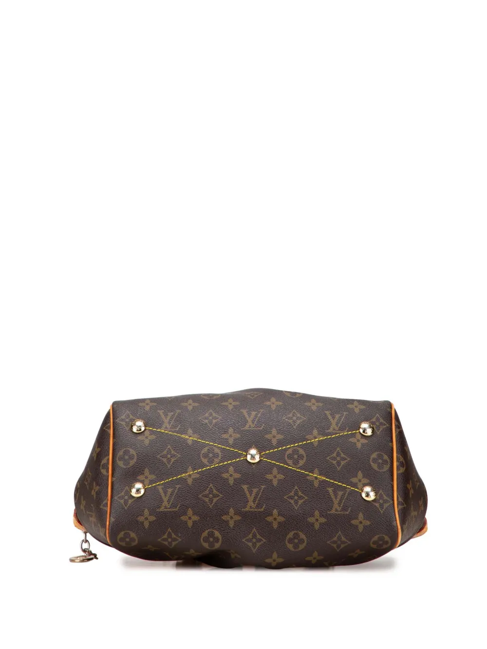 Pre-owned Louis Vuitton 2010 Monogram Tivoli Pm Handbag In Brown