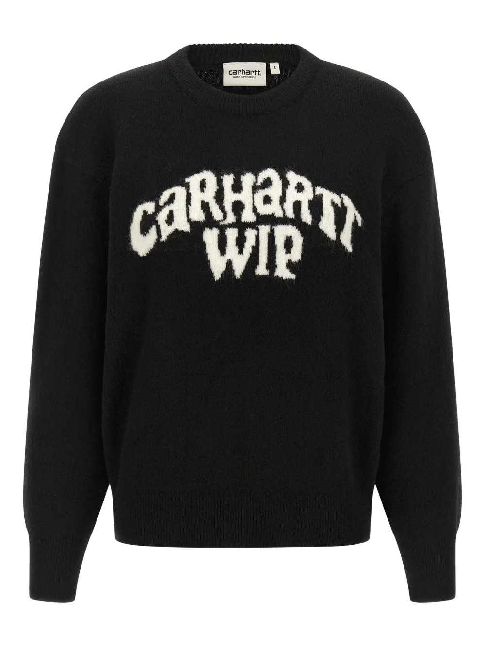 Carhartt Logo Intarsia Sweater Sweaters And Cardigans Multicolor In Black