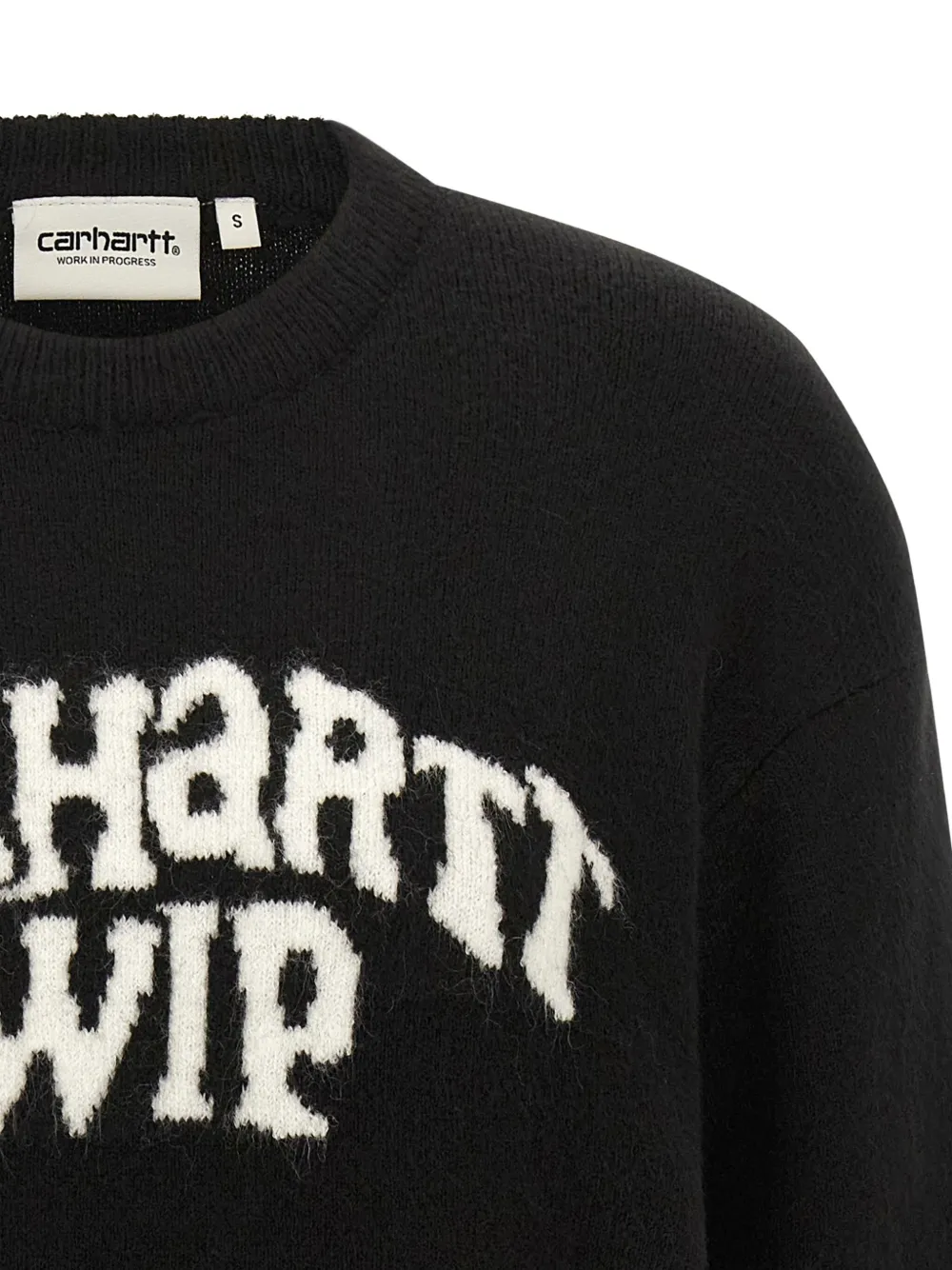 Carhartt Logo Intarsia Sweater Sweaters And Cardigans Multicolor In Black