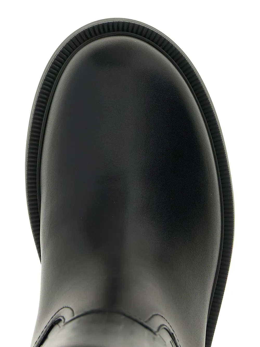Fendi Filo Embossed-pattern Boots In Black