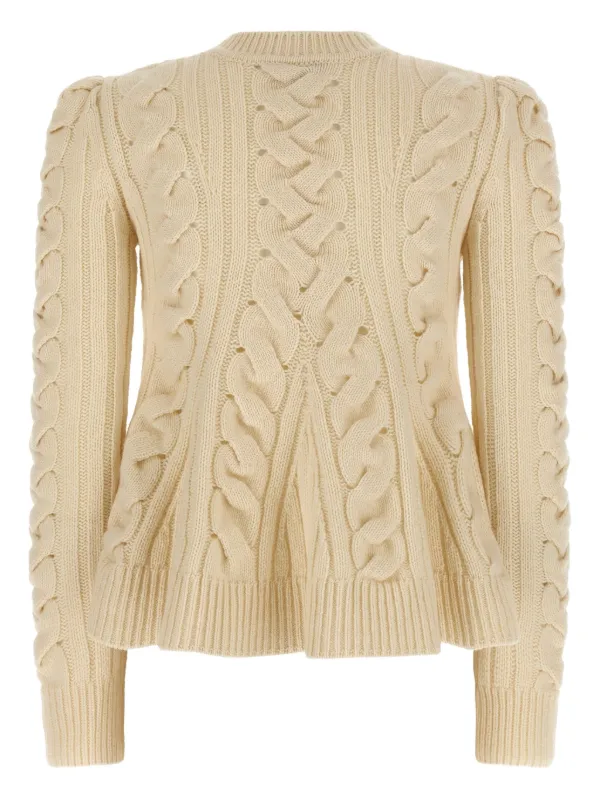 Alexander McQueen ケーブルニット セーター | ニュートラル | FARFETCH JP