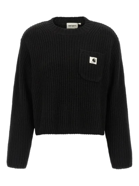 Carhartt WIP suéter tejido de canalé grueso con parche del logo