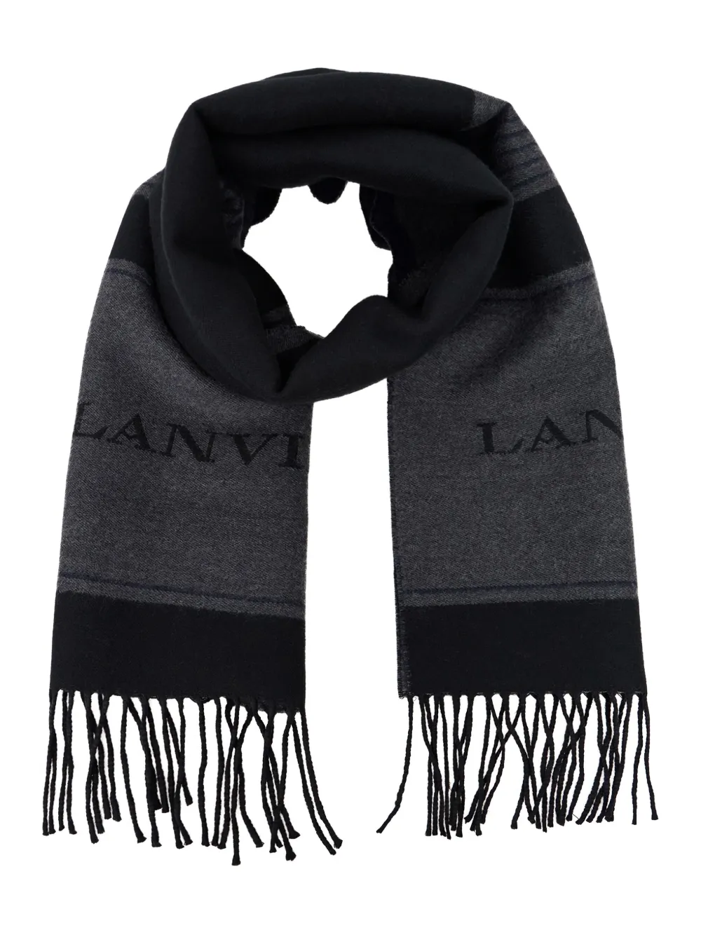 Lanvin Sjaal met logo - Grijs