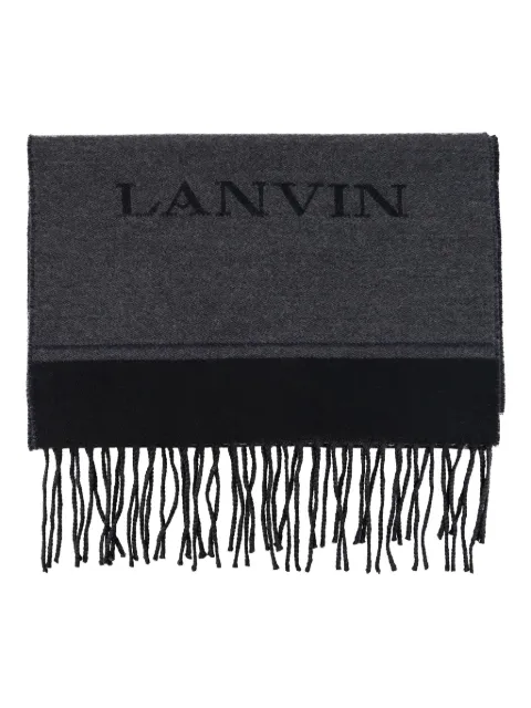 Lanvin bufanda con logo y flecos