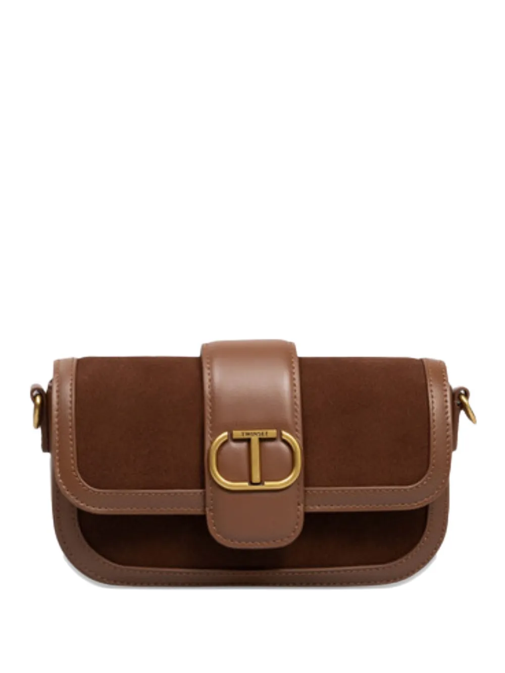 Twinset Logo-plaque Cross Body Bag In Brown