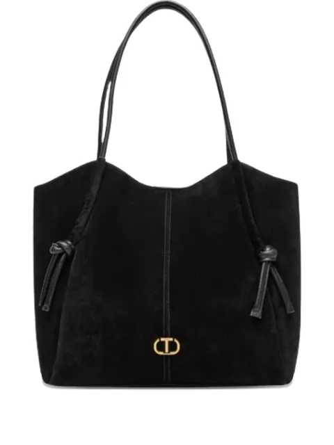 TWINSET knot suede tote  bag