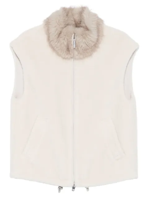 MARCCAIN gilet à col en fourrure