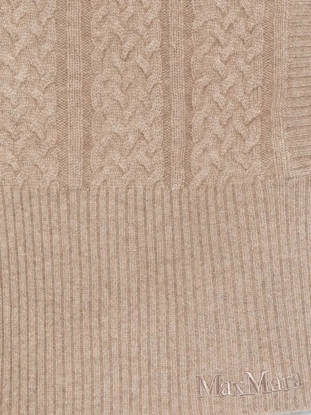 Max Mara cable-knit balaclava - Bruin