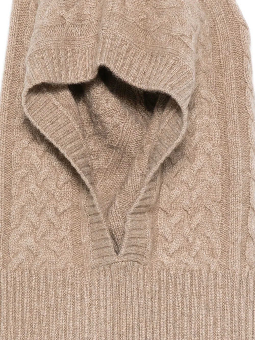 Max Mara Kabelgebreide bivakmuts Bruin