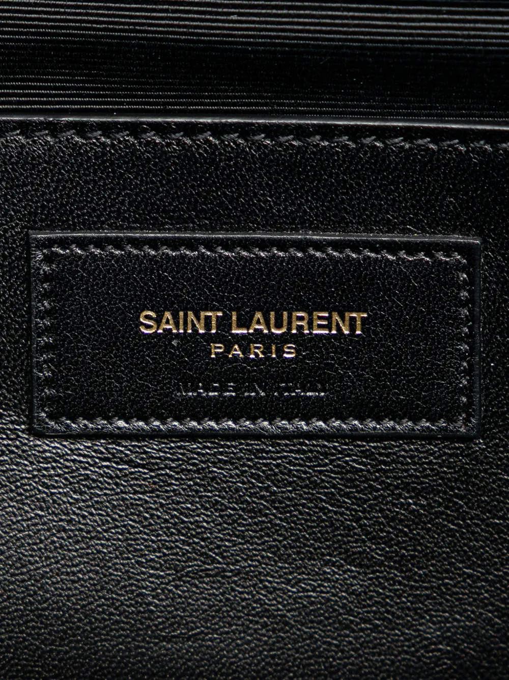 Pre-owned Saint Laurent 2012-2025 Grain De Poudre Monogram Cassandre Clutch Bag In Blue