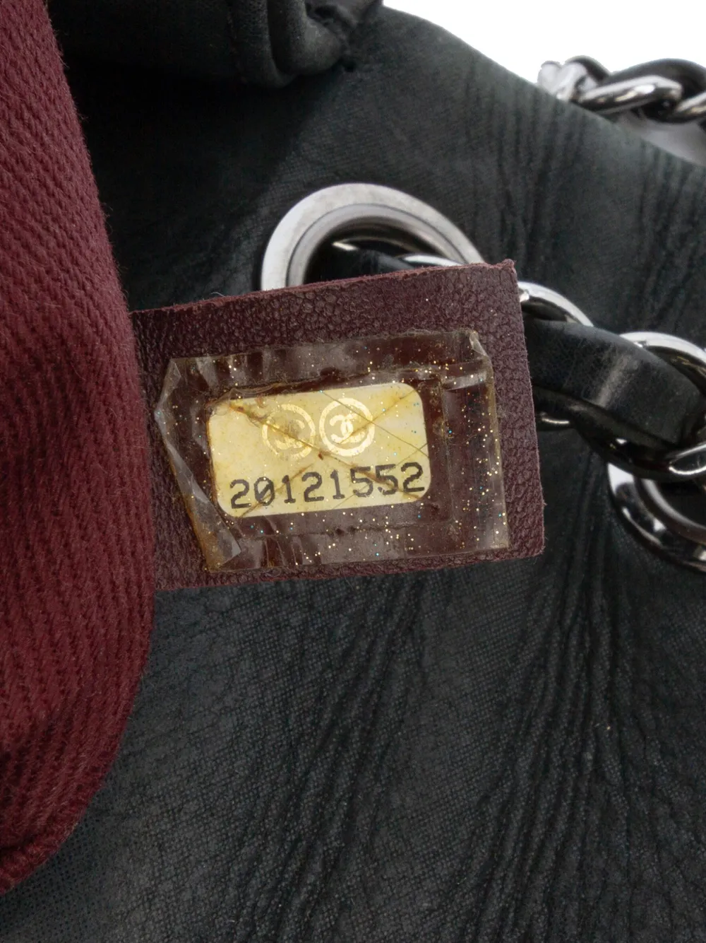 Pre-owned Chanel 2014-2015 Chocolate Bar Iridescent Calfskin Bubble Flap Shoulder Bag In Black