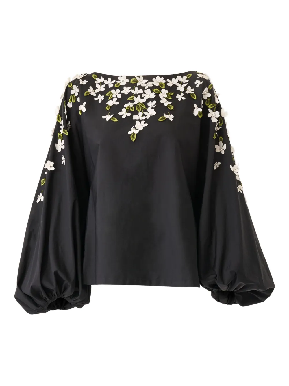 Carolina Herrera blouse à fleurs brodées | noir | Image 1