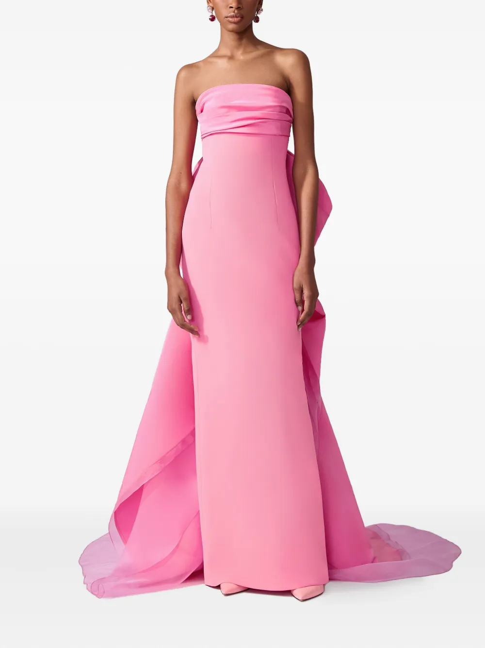 Carolina Herrera bow-detail maxi dress - Roze