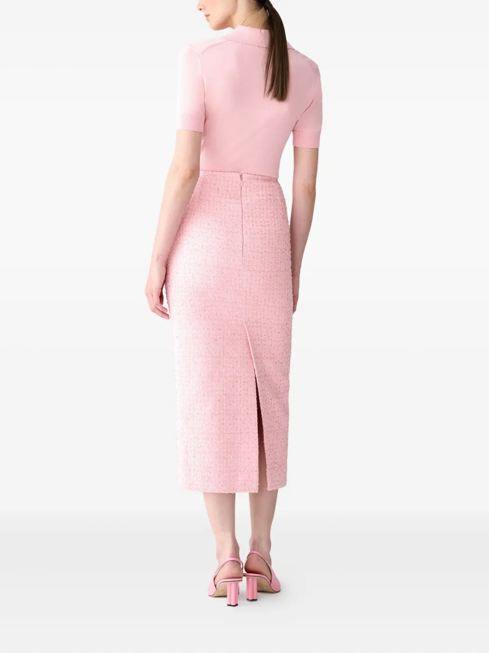 Carolina Herrera Gebreid poloshirt Roze