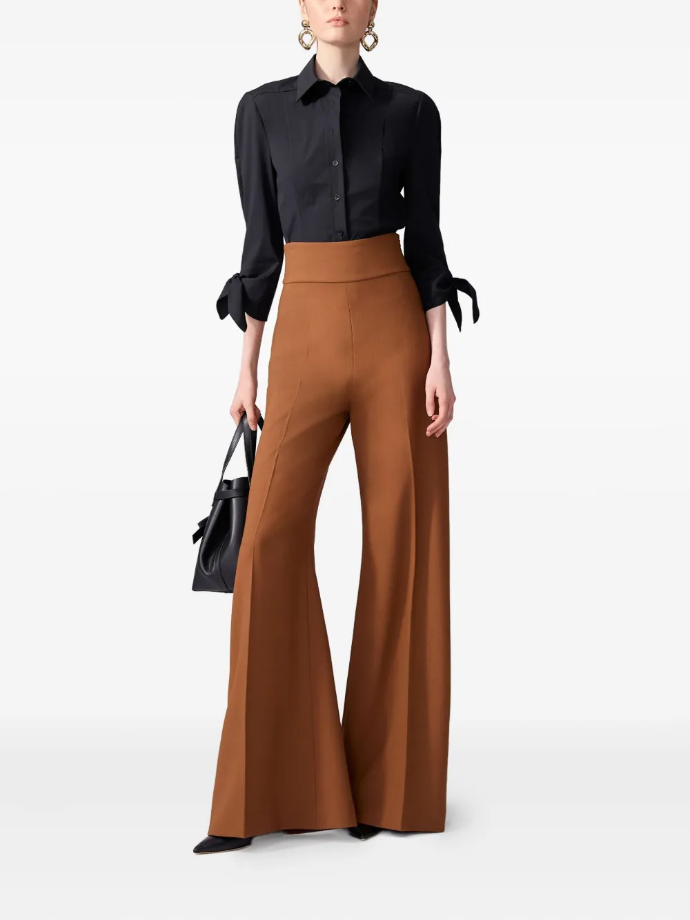 Carolina Herrera Blouse met gestrikte mouwen - Zwart