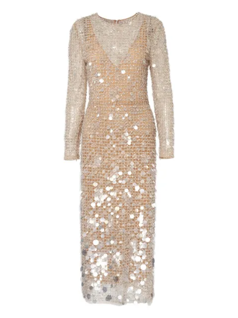 Carolina Herrera crystal-embroidered midi dress
